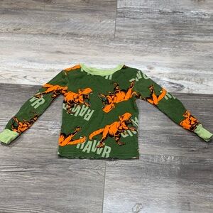Jurassic World Dinosaur Print Green Kids Shirt